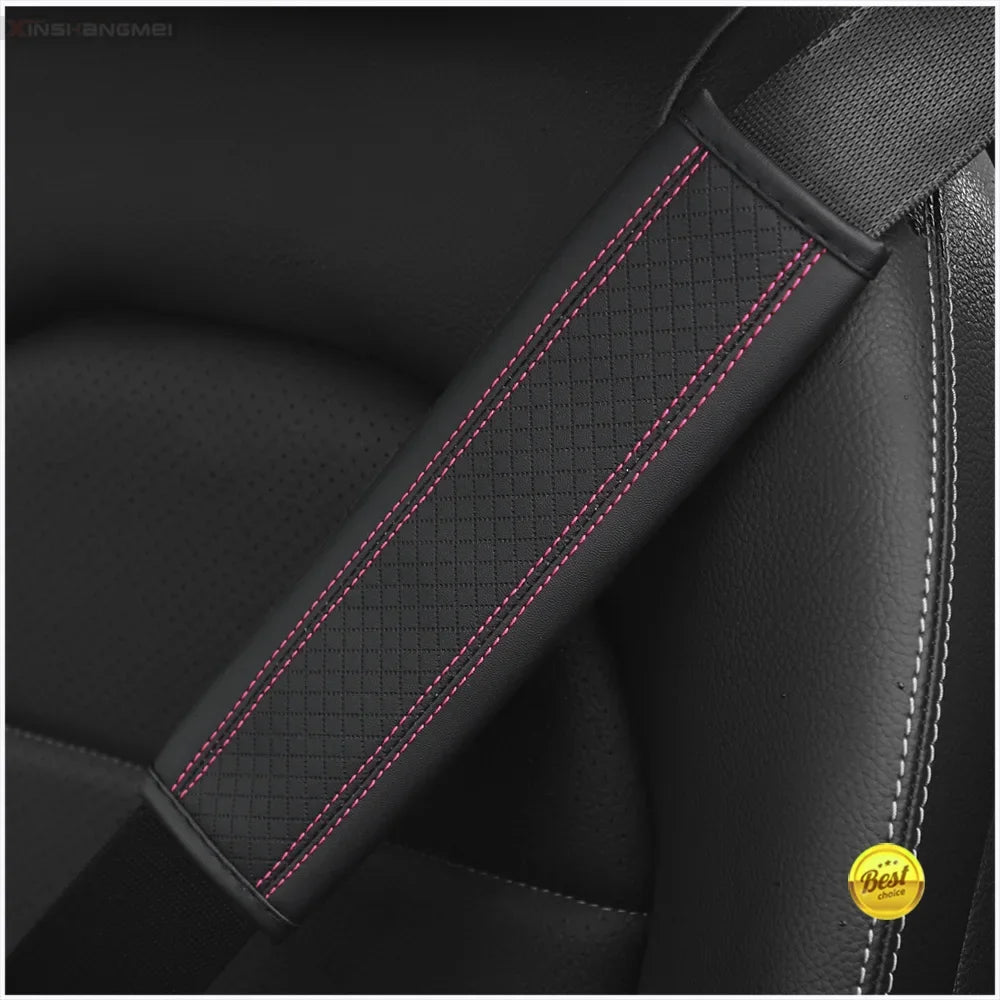 Car accessories seat belt PU Leather Safety Belt Shoulder Cover Breathable Protection Seat