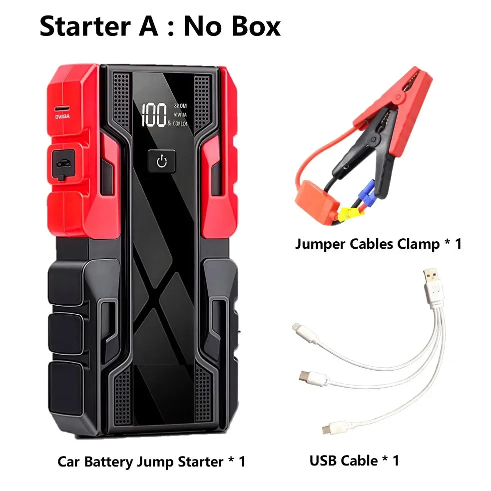 Portable Car Jump Starter Large Capacity 99800mAh 12V Lithium Battery Booster Pack for up to 8.0L Gas and 5.5L Diesel Engines