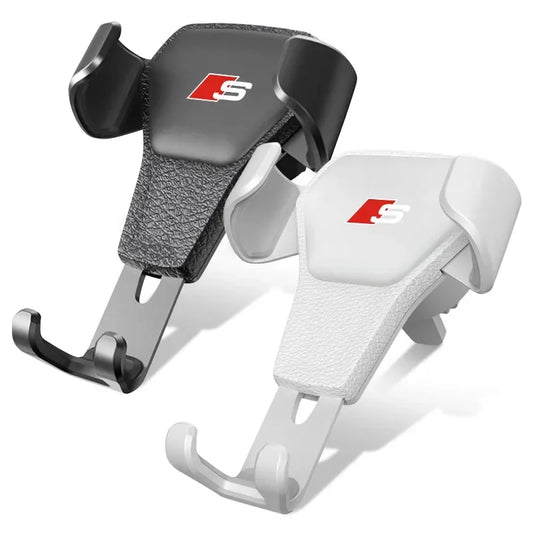 Gravity Car Mount GPS Mobile Phone Holder Vent Clip Installation For Audi