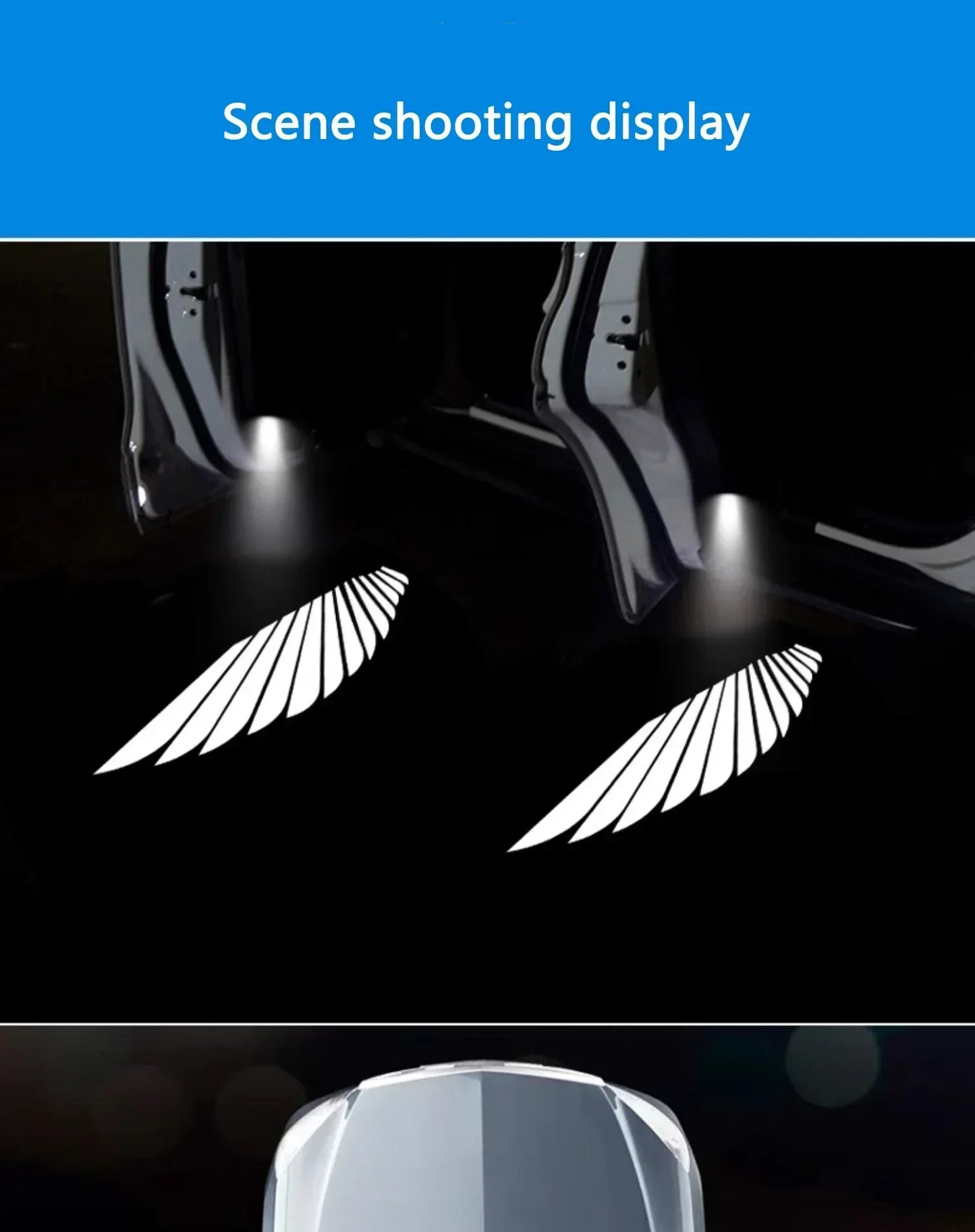 Wireless HD Laser Car Door Projector - 2/4pcs, Auto Accessory, No Wiring Required, Battery-Powered
