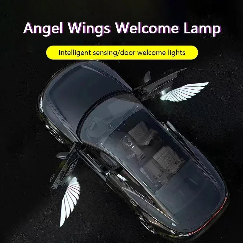 Wireless HD Laser Car Door Projector - 2/4pcs, Auto Accessory, No Wiring Required, Battery-Powered