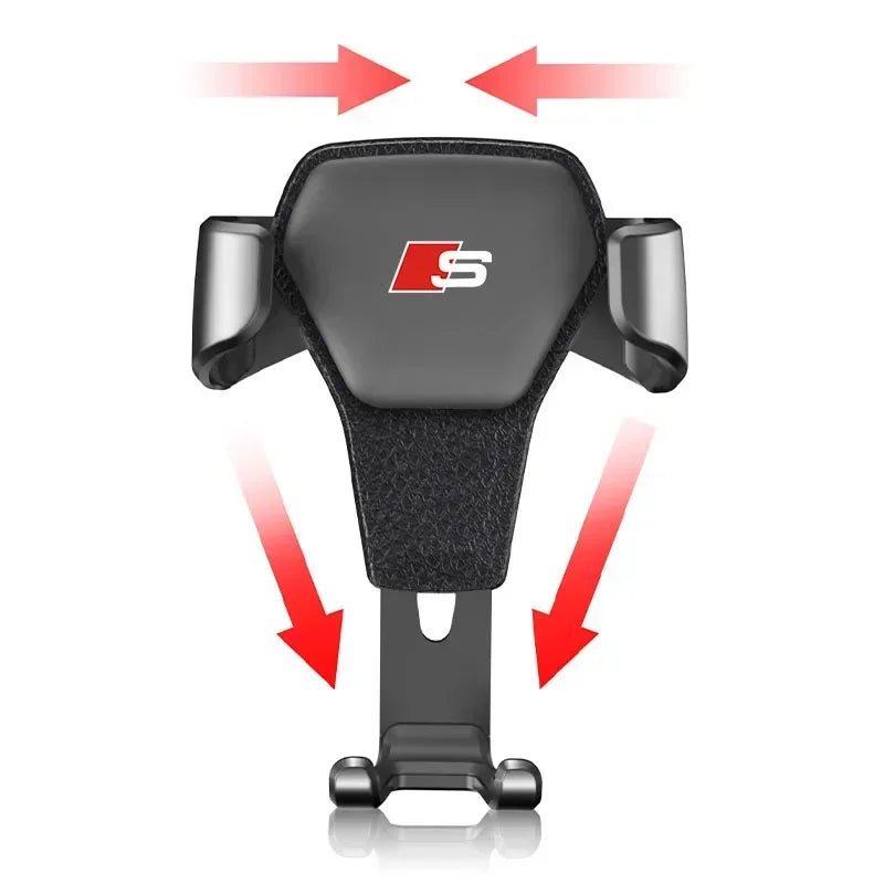 Gravity Car Mount GPS Mobile Phone Holder Vent Clip Installation For Audi