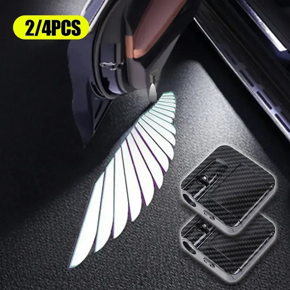 Wireless HD Laser Car Door Projector - 2/4pcs, Auto Accessory, No Wiring Required, Battery-Powered