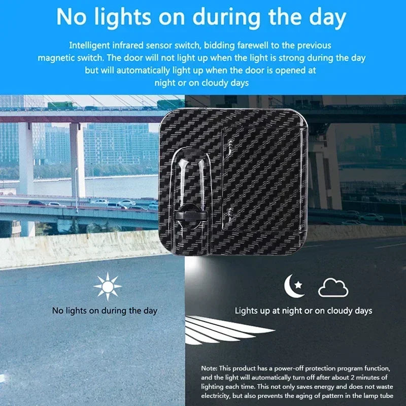 Wireless HD Laser Car Door Projector - 2/4pcs, Auto Accessory, No Wiring Required, Battery-Powered