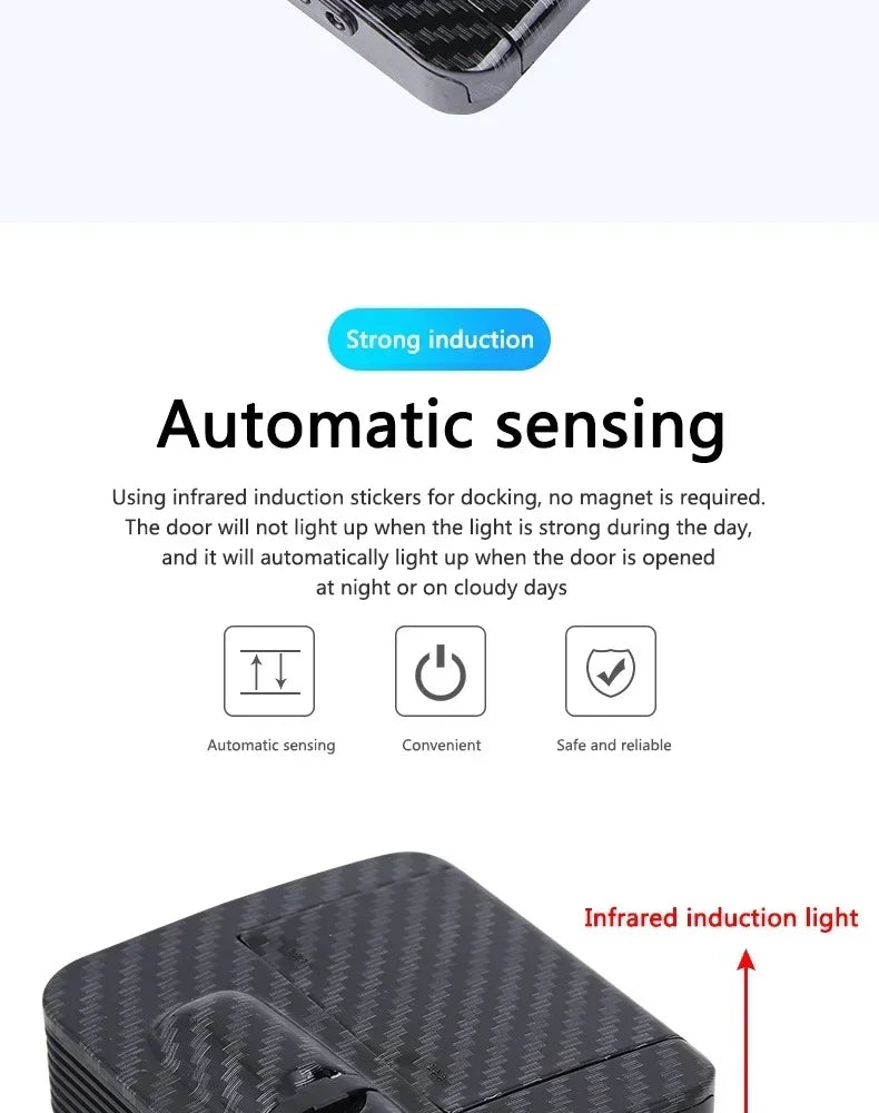 Wireless HD Laser Car Door Projector - 2/4pcs, Auto Accessory, No Wiring Required, Battery-Powered