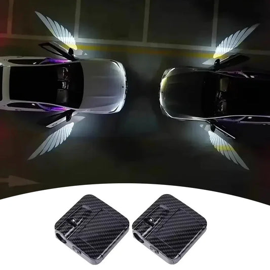 Wireless HD Laser Car Door Projector - 2/4pcs, Auto Accessory, No Wiring Required, Battery-Powered