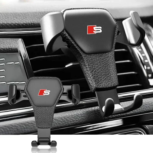 Gravity Car Mount GPS Mobile Phone Holder Vent Clip Installation For Audi