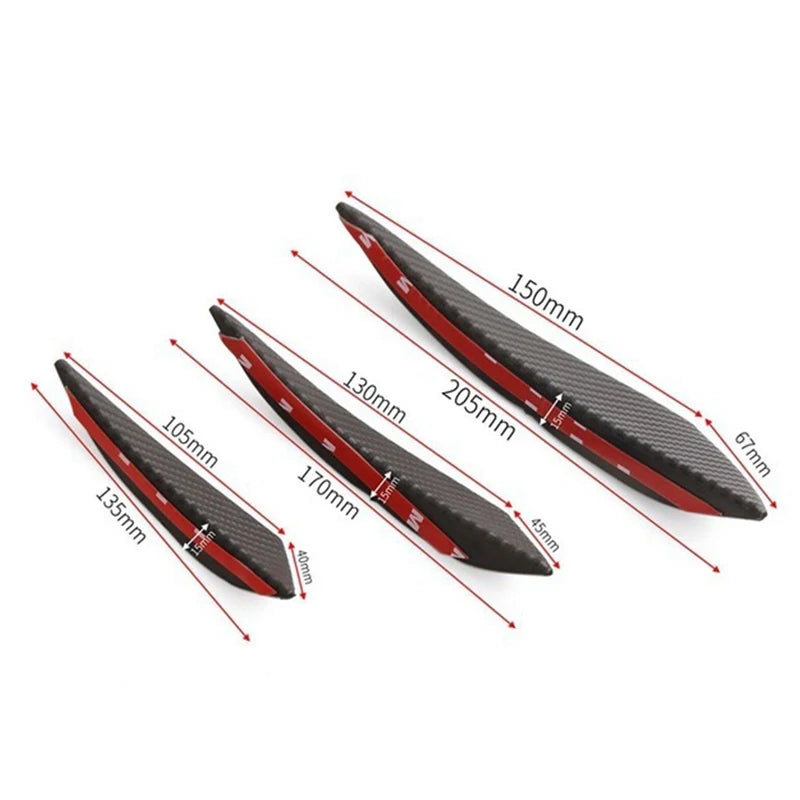 Car Anti-Collision Accessory Front Bumper Lip Diffuser Body Spoiler Carbon fiber